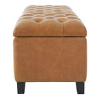 Christopher Knight Home Dana Ottoman de rangement contemporain en bois de bouleau touffeté avec boutons