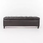 Christopher Knight Home Dana Ottoman de rangement contemporain en bois de bouleau touffeté avec boutons