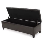 Christopher Knight Home Dana Ottoman de rangement contemporain en bois de bouleau touffeté avec boutons