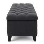 Christopher Knight Home Dana Ottoman de rangement contemporain en bois de bouleau touffeté avec boutons