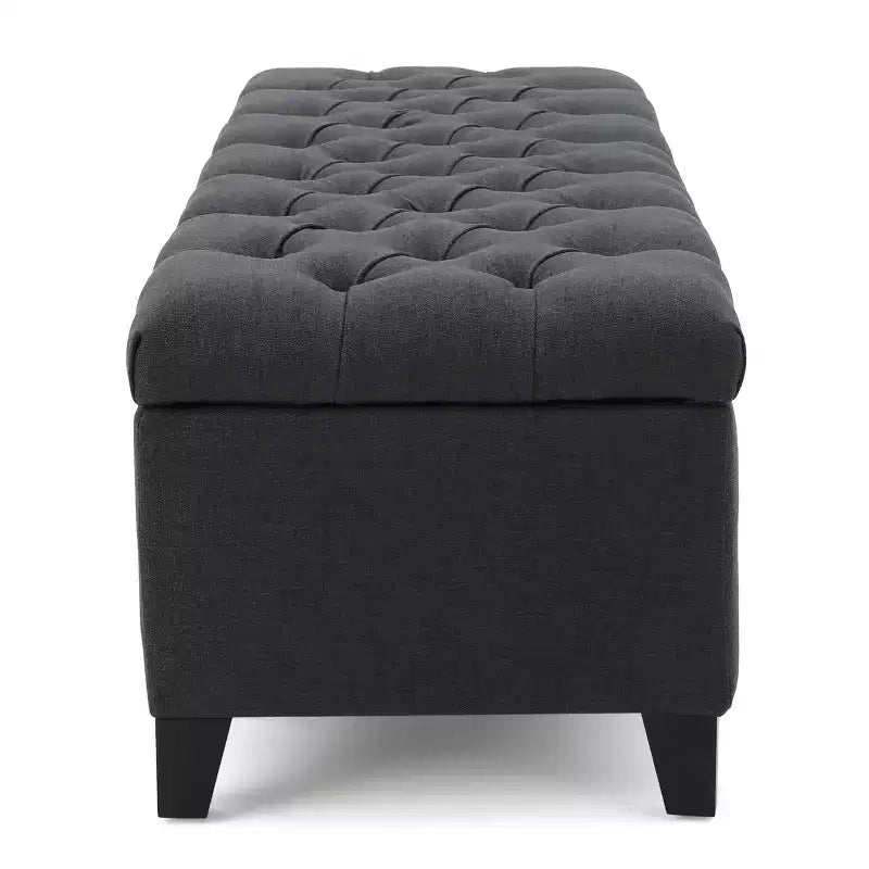 Christopher Knight Home Dana Ottoman de rangement contemporain en bois de bouleau touffeté avec boutons