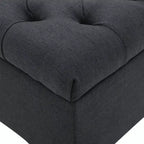 Christopher Knight Home Dana Ottoman de rangement contemporain en bois de bouleau touffeté avec boutons