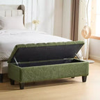 Christopher Knight Home Dana Ottoman de rangement contemporain en bois de bouleau touffeté avec boutons