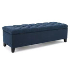 Christopher Knight Home Dana Ottoman de rangement contemporain en bois de bouleau touffeté avec boutons