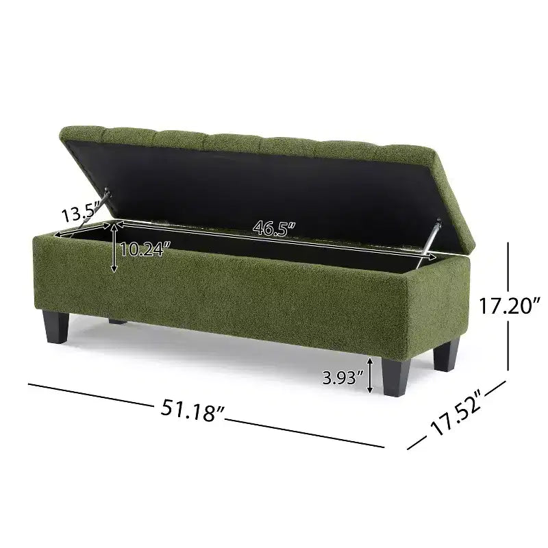 Christopher Knight Home Dana Ottoman de rangement contemporain en bois de bouleau touffeté avec boutons