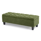 Christopher Knight Home Dana Ottoman de rangement contemporain en bois de bouleau touffeté avec boutons