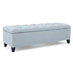 Christopher Knight Home Dana Ottoman de rangement contemporain en bois de bouleau touffeté avec boutons