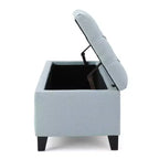 Christopher Knight Home Dana Ottoman de rangement contemporain en bois de bouleau touffeté avec boutons