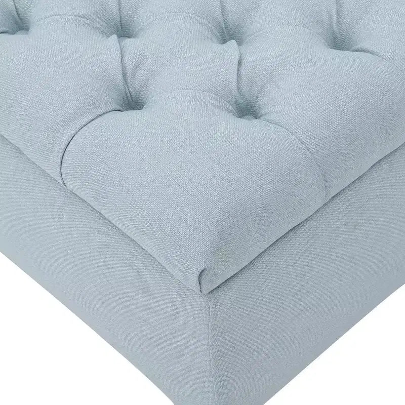 Christopher Knight Home Dana Ottoman de rangement contemporain en bois de bouleau touffeté avec boutons