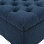 Christopher Knight Home Dana Ottoman de rangement contemporain en bois de bouleau touffeté avec boutons