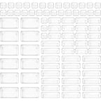Plastic Drawer Organizers Set,Pack of 72 Colour:Clear