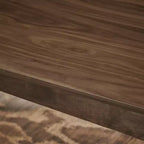 GDFStudio Laveer Table de salle à manger moderne mi-siècle en bois d'hévéa, 59 po L