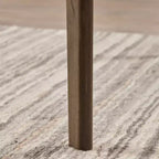 GDFStudio Laveer Table de salle à manger moderne mi-siècle en bois d'hévéa, 59 po L
