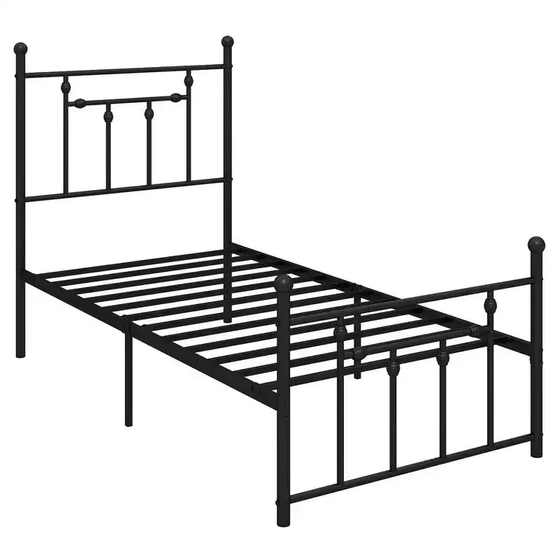 Cadre de lit en métal Costway double/complet/grand format avec tête de lit Rangement sous le lit Sommier tapissier
