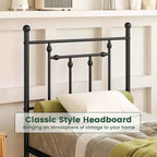 Cadre de lit en métal Costway double/complet/grand format avec tête de lit Rangement sous le lit Sommier tapissier