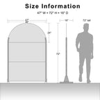 Écran de confidentialité indépendant intérieur et extérieur en tôle galvanisée cintrée noire carrée 71,37 x 46,8 pouces