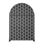 Écran de confidentialité indépendant intérieur et extérieur en tôle galvanisée cintrée noire carrée 71,37 x 46,8 pouces