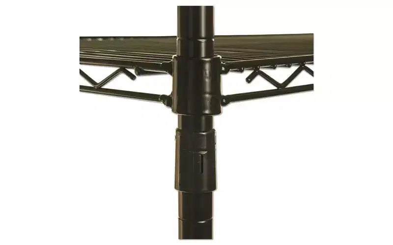 Kit d'étagères métalliques industrielles à quatre niveaux Alera certifié NSF, 48 larg. x 24 prof. x 72 haut, Noir