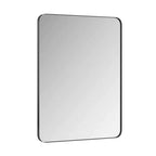 Miroir mural rectangulaire noir 24x36 : Cadre métallique, Coiffeuse, Habillage - Idéal pour la salle de bain, le salon, la chambre