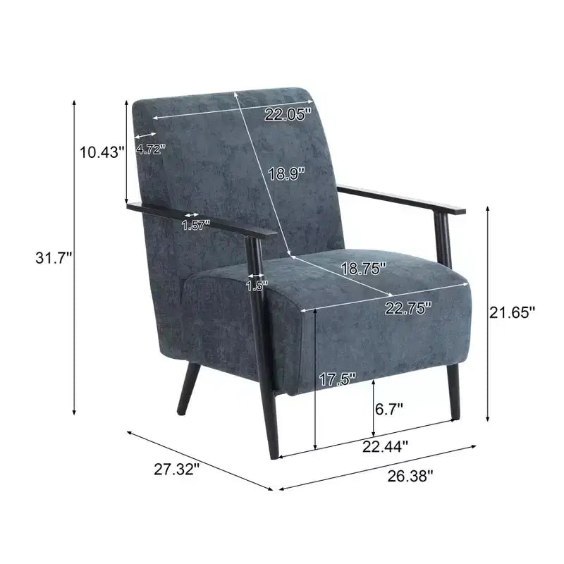 Fauteuil club moderne en fer et tissu Arnold Christopher Knight Home
