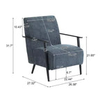 Fauteuil club moderne en fer et tissu Arnold Christopher Knight Home