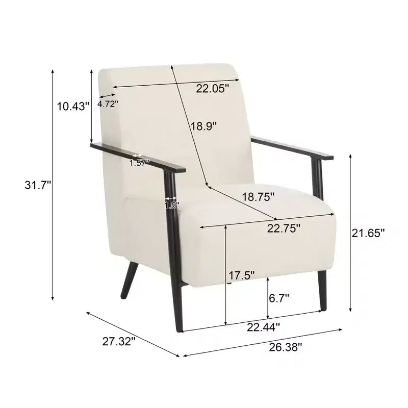 Fauteuil club moderne en fer et tissu Arnold Christopher Knight Home