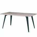 Ensemble de salle à manger LeisureMod Ravenna 7 pièces, table rectangulaire de 63 pouces et 6 chaises Ervilla