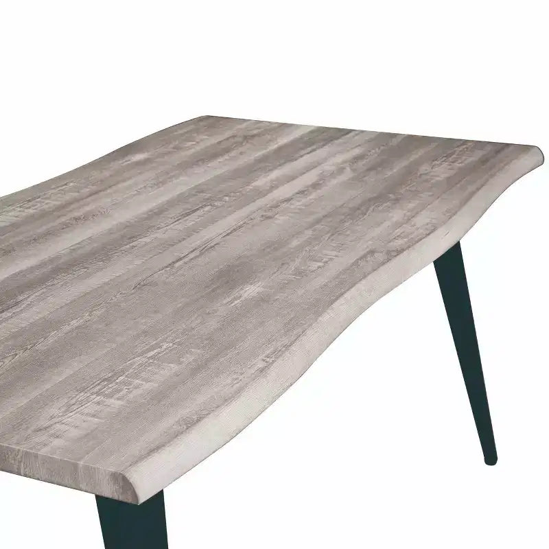 Ensemble de salle à manger LeisureMod Ravenna 7 pièces, table rectangulaire de 63 pouces et 6 chaises Ervilla