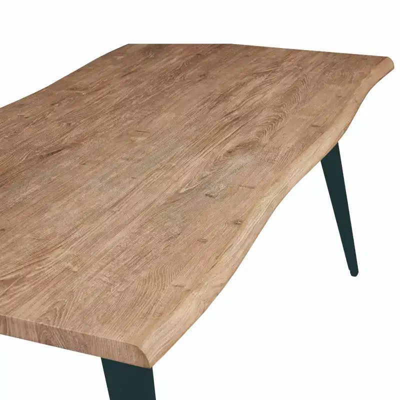 Ensemble de salle à manger LeisureMod Ravenna 7 pièces, table rectangulaire de 63 pouces et 6 chaises Ervilla