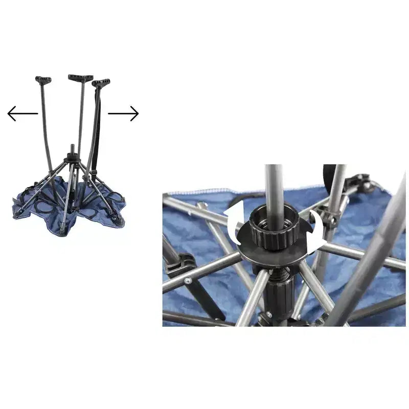 Table pliante d'extérieur hexagonale Zenithen Limited High Tension, bleu marine