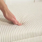 Banc de rangement HOMCOM 112 cm, ottoman de bout de lit en velours côtelé avec couvercle, pieds, coffre de rangement pour salon, chambre, entrée, beige
