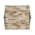 Table basse 28W Table de salon Table d'appoint, Bois de manguier, Design industriel moderne - Merax