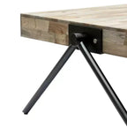 Table basse 28W Table de salon Table d'appoint, Bois de manguier, Design industriel moderne - Merax
