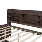 Lit Capitaine en Bois, Taille Jumeau/Double avec Étagères Intégrées, Trois Tiroirs de Rangement et Lit Gigogne - ModernLuxe