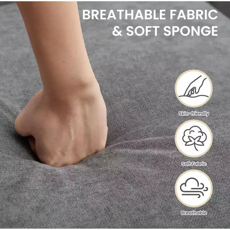 Canapé d'angle Hyleory en tissu respirant doux au design chaleureux et épuré