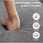 Canapé d'angle Hyleory en tissu respirant doux au design chaleureux et épuré