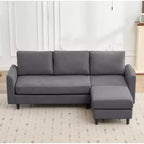 Canapé d'angle Hyleory en tissu respirant doux au design chaleureux et épuré