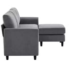 Canapé d'angle Hyleory en tissu respirant doux au design chaleureux et épuré