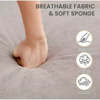 Canapé d'angle Hyleory en tissu respirant doux au design chaleureux et épuré