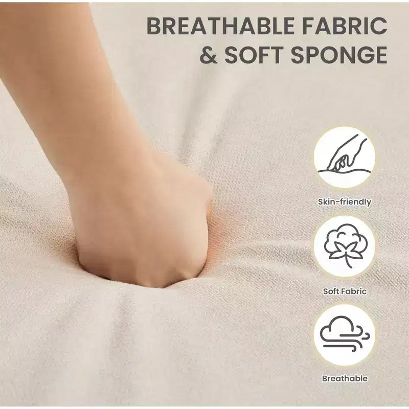 Canapé d'angle Hyleory en tissu respirant doux au design chaleureux et épuré