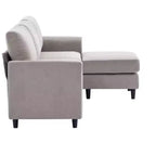 Canapé d'angle Hyleory en tissu respirant doux au design chaleureux et épuré