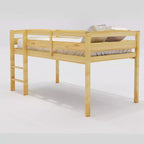 Lit mezzanine double Whisen Modern Design en bois avec échelle, une belle pièce pour la chambre à coucher