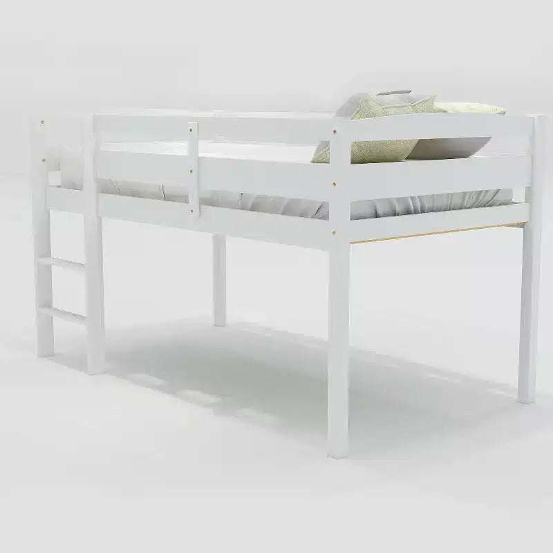 Lit mezzanine double Whisen Modern Design en bois avec échelle, une belle pièce pour la chambre à coucher