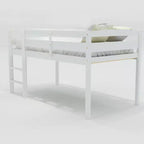 Lit mezzanine double Whisen Modern Design en bois avec échelle, une belle pièce pour la chambre à coucher