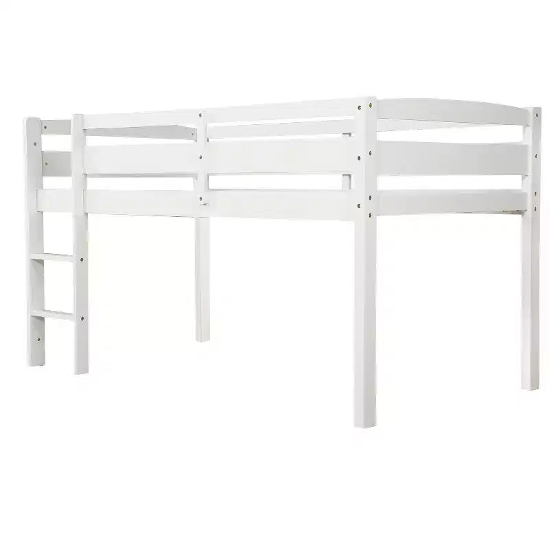Lit mezzanine double Whisen Modern Design en bois avec échelle, une belle pièce pour la chambre à coucher