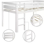 Lit mezzanine double Whisen Modern Design en bois avec échelle, une belle pièce pour la chambre à coucher