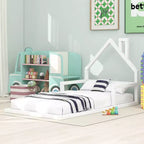 Lit en bois Whisen Modern Design avec tête de lit en forme de maison