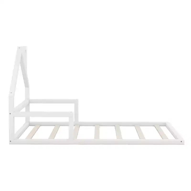 Lit en bois Whisen Modern Design avec tête de lit en forme de maison