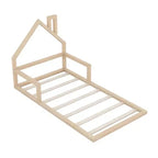 Lit en bois Whisen Modern Design avec tête de lit en forme de maison