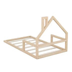 Lit en bois Whisen Modern Design avec tête de lit en forme de maison